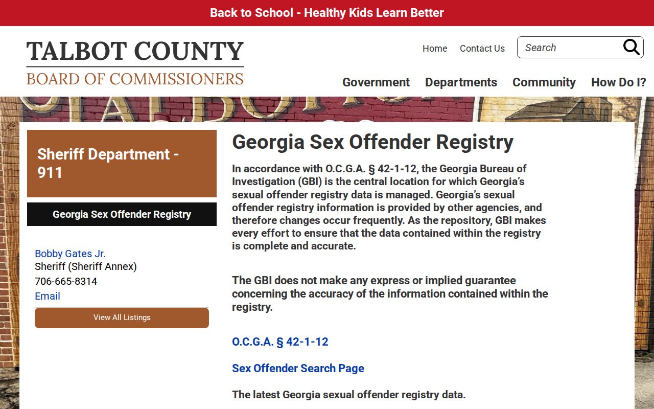 Talbot County registry photo source for released registry-required offenders